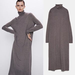 Zara— Merino Wool Turtleneck Dress